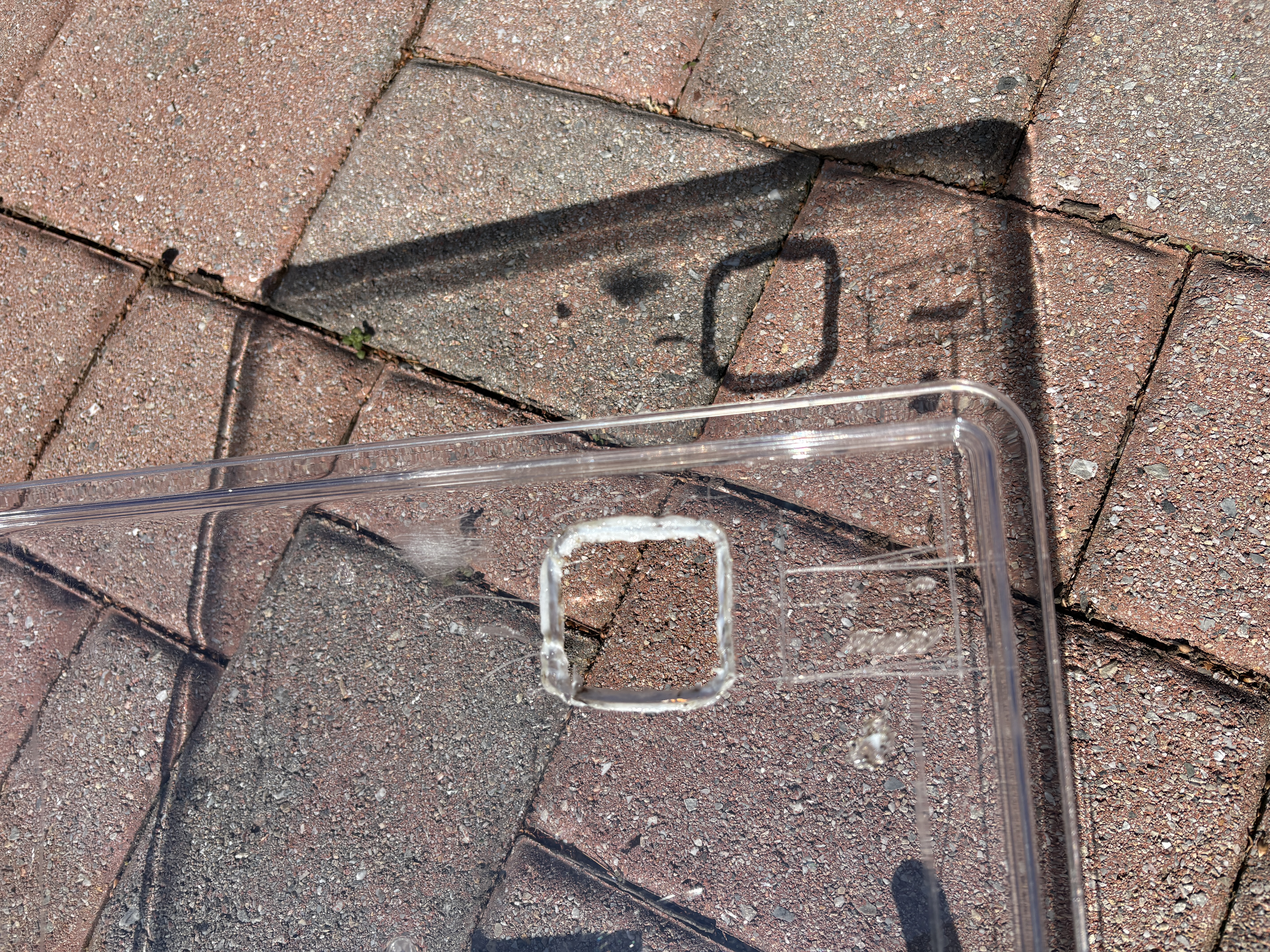 first shadow cast by melted plastic